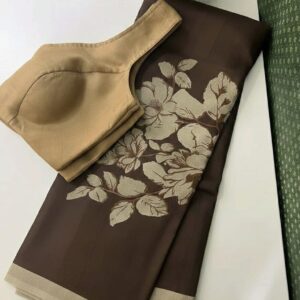 Exclusive hand-printed on pure handloom tussar saree