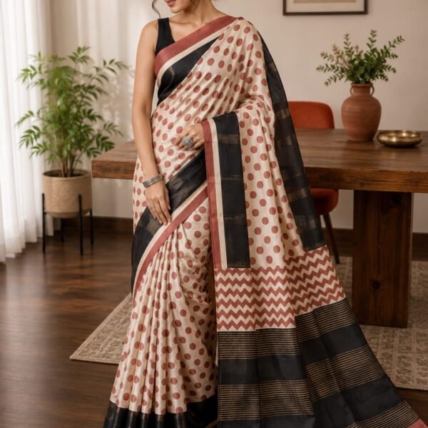 Exclusive pure handloom tussre saree 