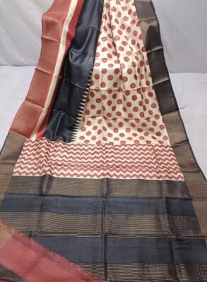 Exclusive pure handloom tussre saree 
