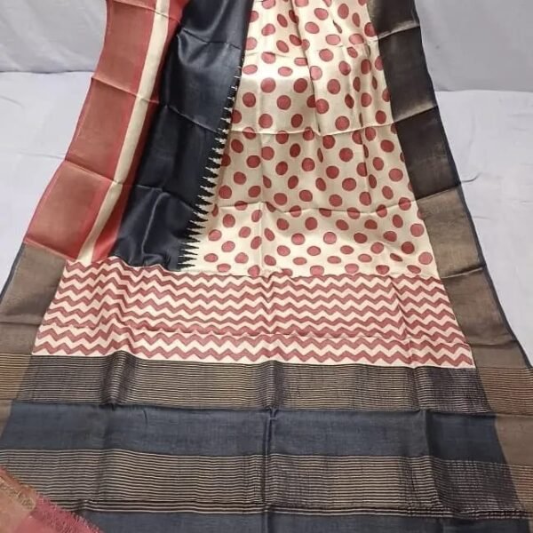 Exclusive pure handloom tussre saree 