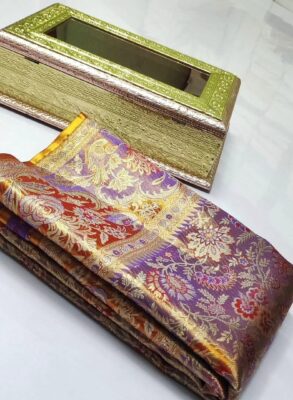 Floral Meenakari brocade designs 