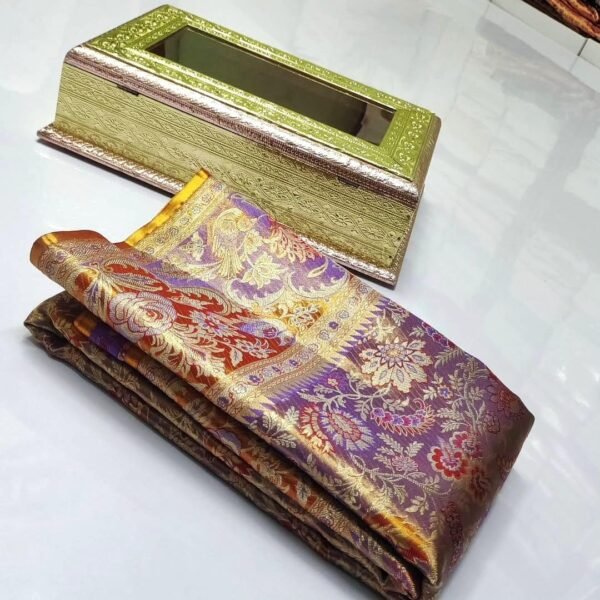 Floral Meenakari brocade designs