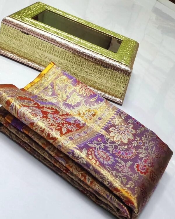 Floral Meenakari brocade designs