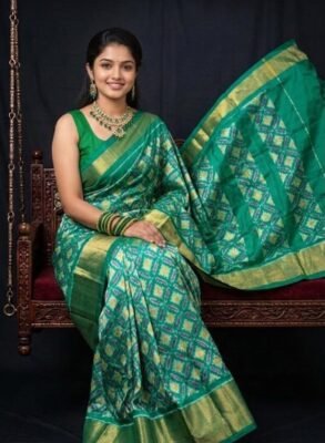  Ikkat Pure Silk Sarees
