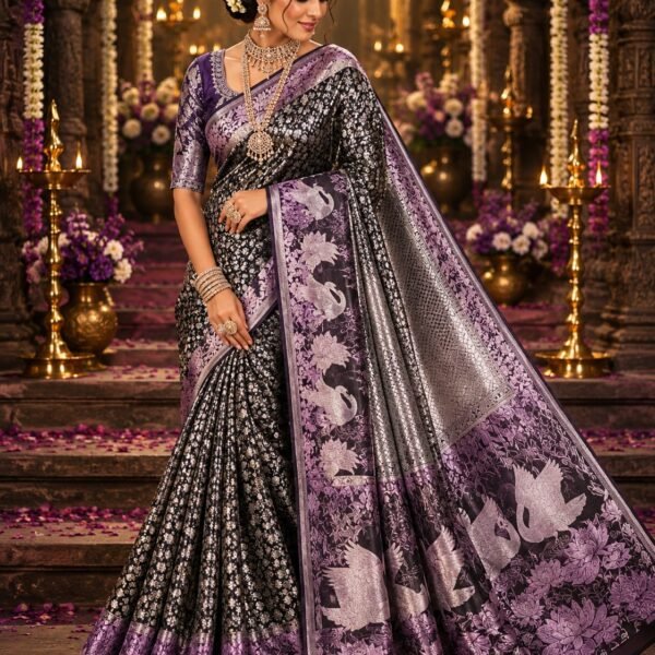 New Meenakari 1g premium saree