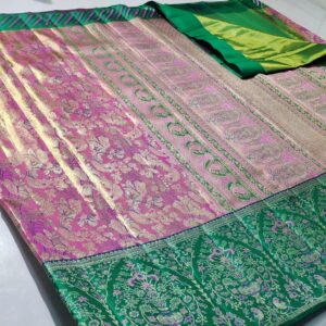 Pretty collection of pure Kanchipuram tissue