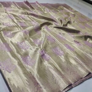 Pure Kanchipuram tissue floral Meena brocade