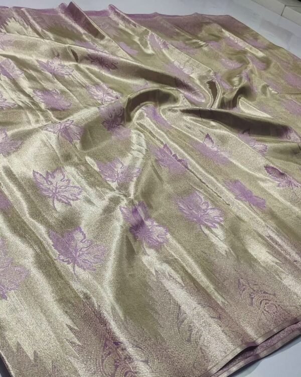 Pure Kanchipuram tissue floral Meena brocade