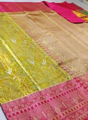 Pure kanchipattu tissue edge to edge 1g brocade