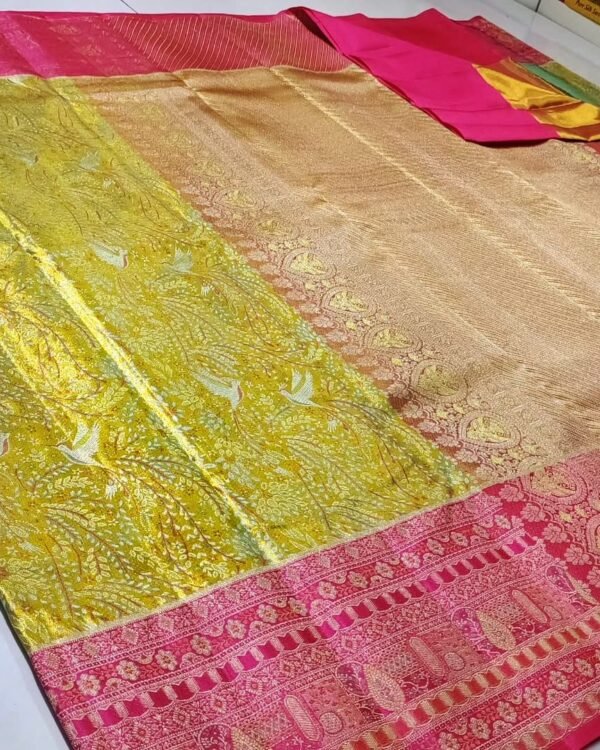Pure kanchipattu tissue edge to edge 1g brocade Best Kanchipuram Tissue Sarees for Brides 2026
