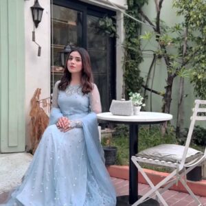 Blue Dress Party Wear 