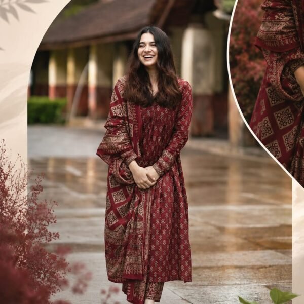 Ajrakh Print Kurti Set
