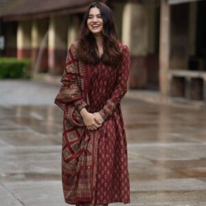 Ajrakh Print Kurti Set