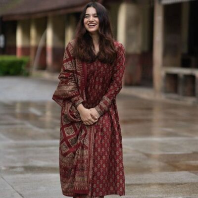 Ajrakh Print Kurti Set