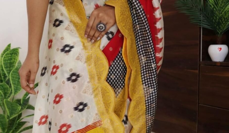 Beautiful Ikkat weaving on pure Munga silk sarees