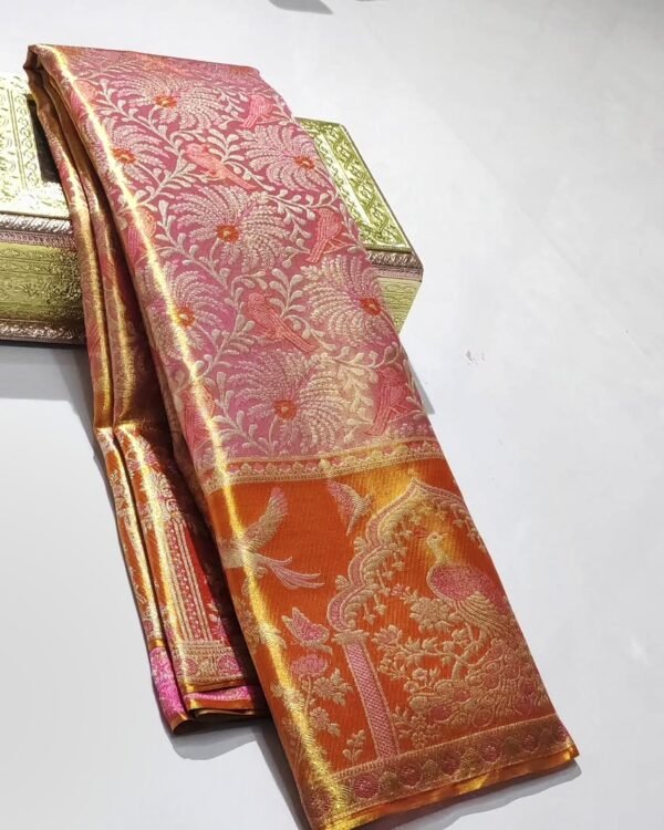 Bridal collection saree pure kanchipattu resham warp