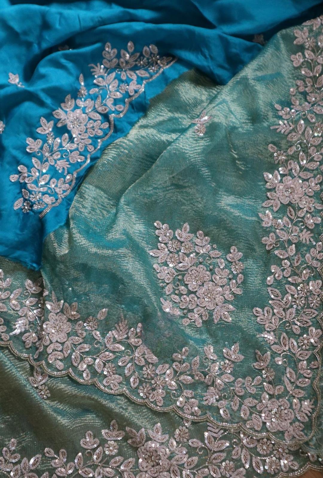 Crushed banarasi pure tissue silk saree 6 Crushed banarasi pure tissue silk saree