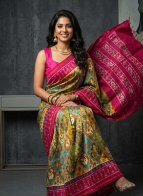Exclusive Ikkat silk saree