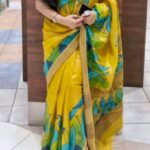 Exclusive hand-painted tussar saree