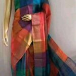 Exclusive hand-painted tussar saree