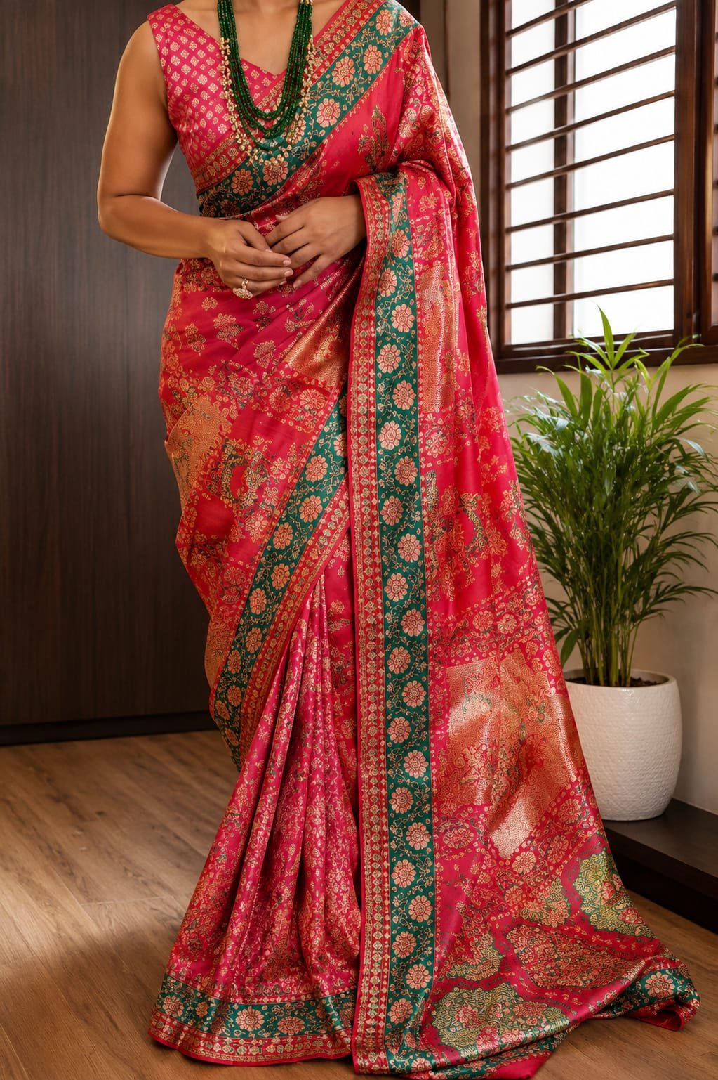 Grand Banarasi silk saree in a luxurious collection 1 Grand Banarasi silk saree in a luxurious collection