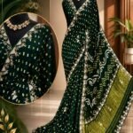 Party Wear Saree Collections – Eflina 8 Hand Bandhej on pure Gajji silk sarees