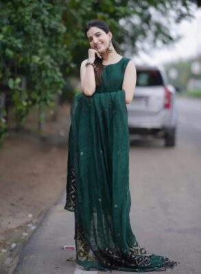 Jamdani Suits Green Set