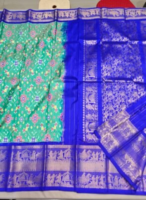 Kanchi Border Best Ikkat pattu sarees