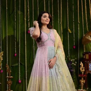 Organza Pattu Gown for Elegant Occasions