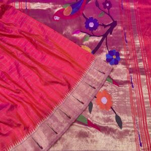 Paithani Designer Single Munia Brocade Parrot Pallu