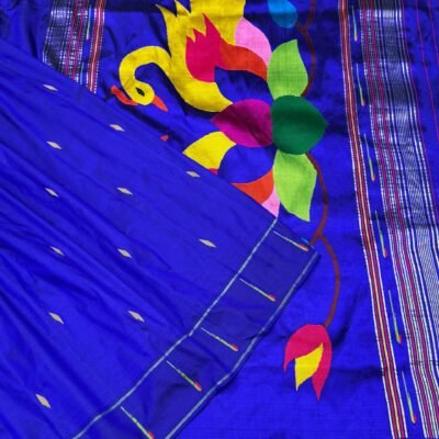 Paithani Pure Silk Single Munia Self Border