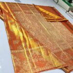 Pretty Meena works pure Kanchipuram tissue
