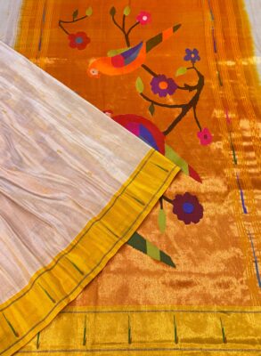 Pure Paithani Silk Saree | Metallic Tissue