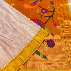 Pure Paithani Silk Saree | Metallic Tissue