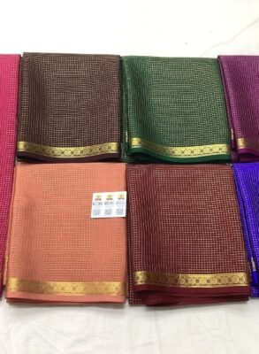 Pure crepe Mysore silk sarees