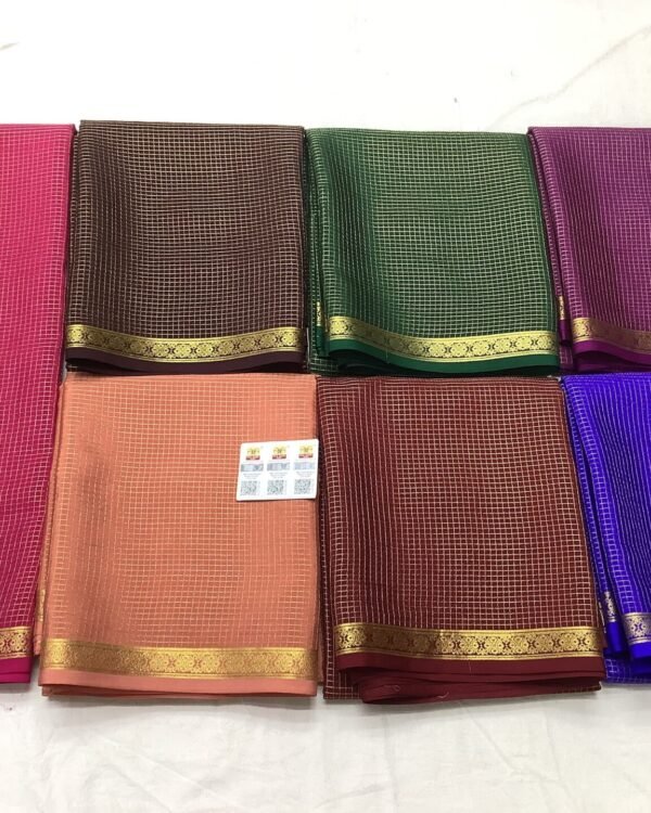 Pure crepe Mysore silk sarees