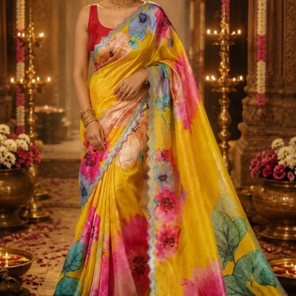 Pure handloom tussar silk saree