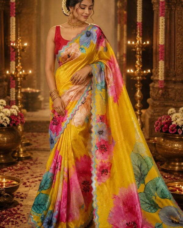 Pure handloom tussar silk saree
