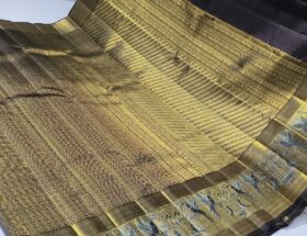 Pure kanchipattu handloom resham warp 2g double warp Kanchipuram Pure Tissue Silk Saree