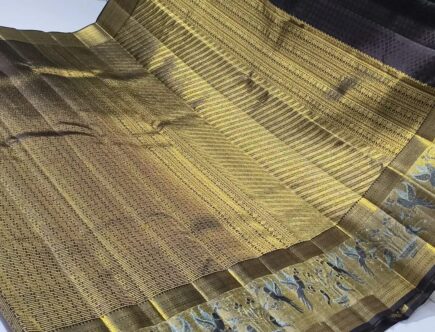 Pure kanchipattu handloom resham warp 2g double warp Kanchipuram Pure Tissue Silk Saree