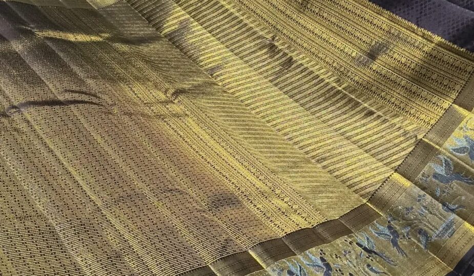 Pure kanchipattu handloom resham warp 2g double warp Kanchipuram Pure Tissue Silk Saree