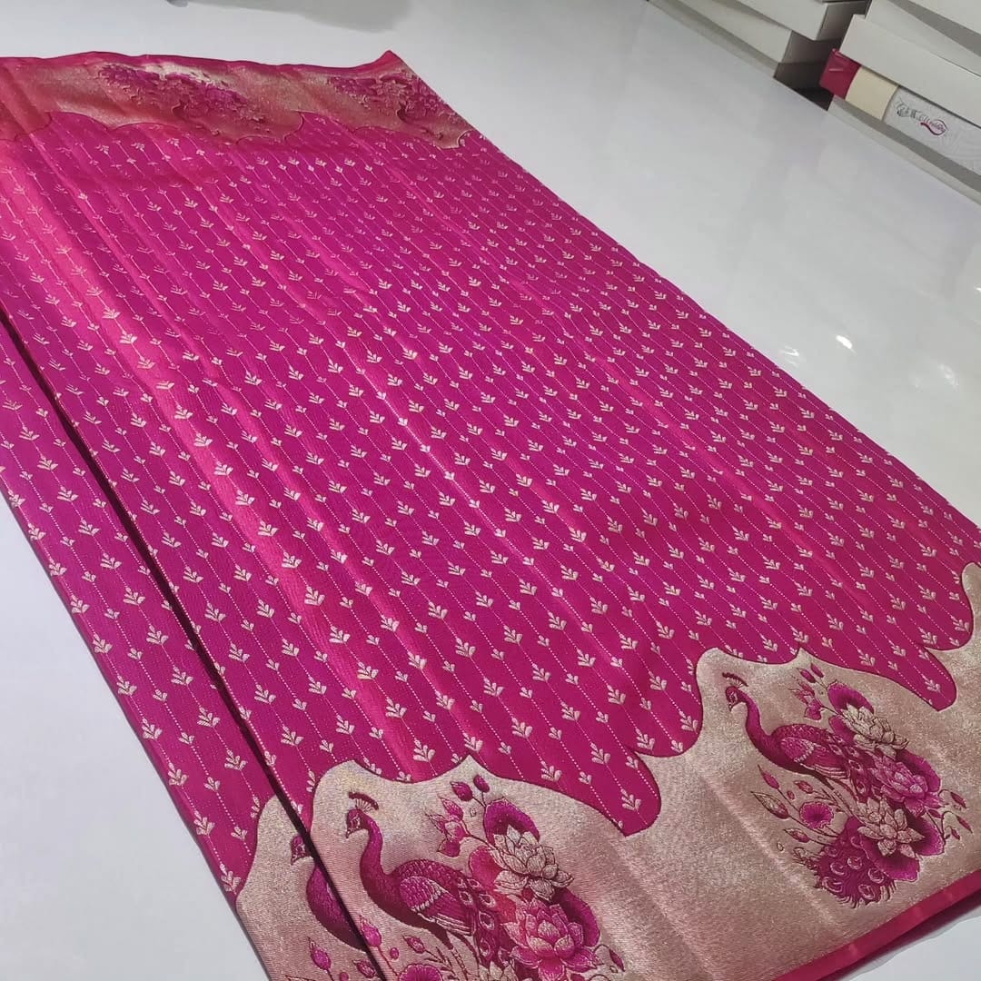 Pure kanchipattu meenakari Resham warp 2 Pure kanchipattu meenakari Resham warp