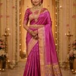 Pure kanchipattu resham warp 1g floral brocade