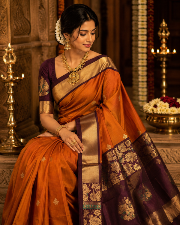 Pure silk Handloom Double warp silk
