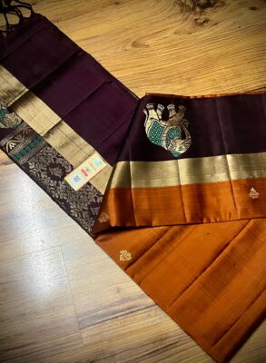 Pure silk Handloom Double warp silk