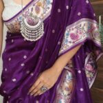 Pure tussar silk sarees in silver zari 