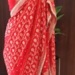 Party Wear Saree Collections – Eflina 21 Red pure khaddi georgette sareeWhatsApp Image 2026 03 27 at 11.14.04 AM