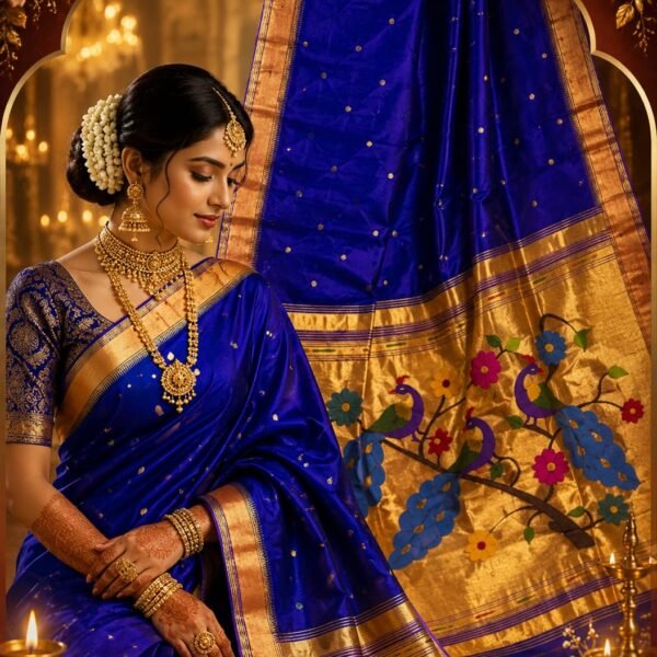 Single Munia Brocade Border Paithani Saree