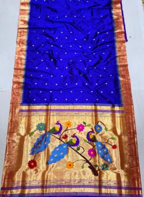 Single Munia Brocade Border Paithani Saree