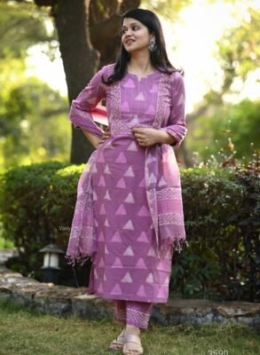 Batik hand block and bagru kurti set